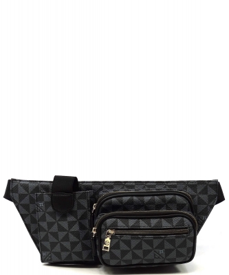 Monogram Fanny Bag Waist Bag PM1480 BLACK